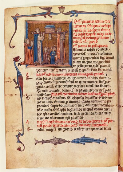 Procession of the reliquary of St. Genevieve through the streets of Paris, from the Censier de l